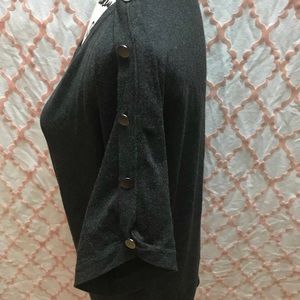 Cable & Gauge Gray Dolman Sleeve Top